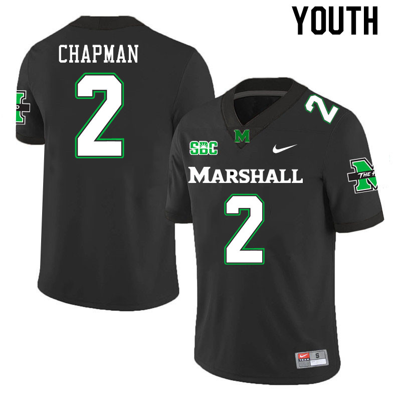 Youth #2 Tychaun Chapman Marshall Thundering Herd SBC Conference College Football Jerseys Stitched-B